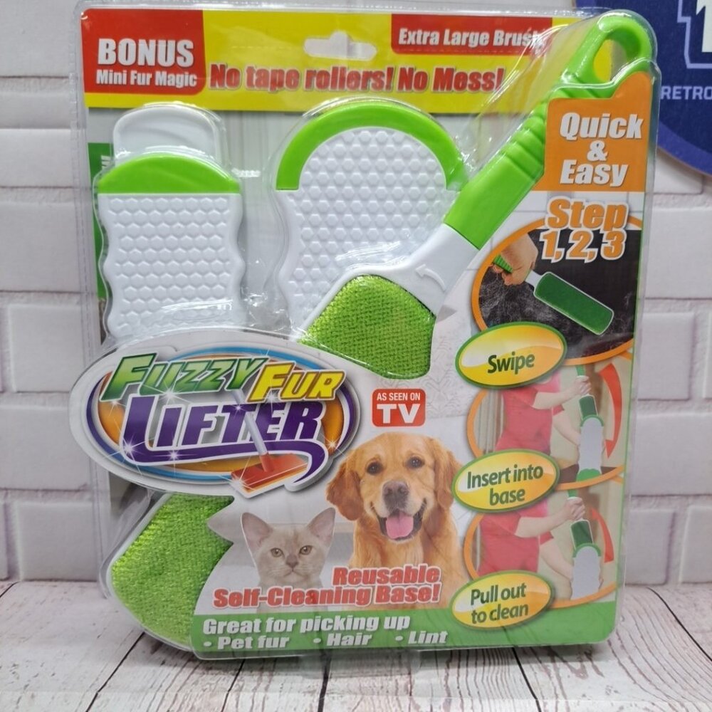 Fuzzy Fur Lifter Mini & Extra Large Fur & Lint Brush with Reusable Base!